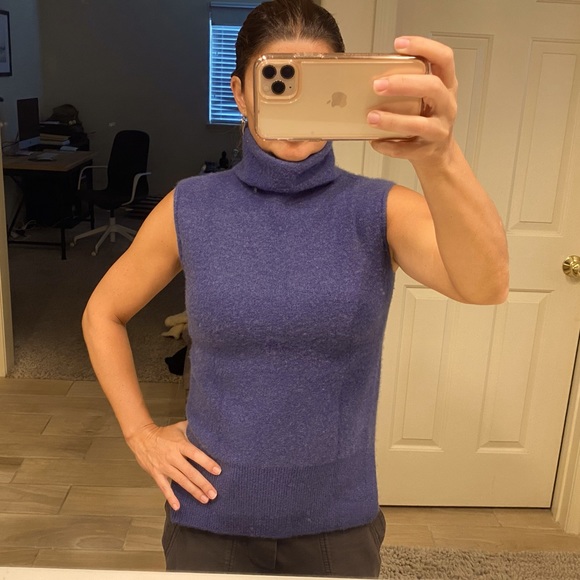 Vince Cashmere Sleeveless Cowl Neck Sweater - Picture 6 of 7